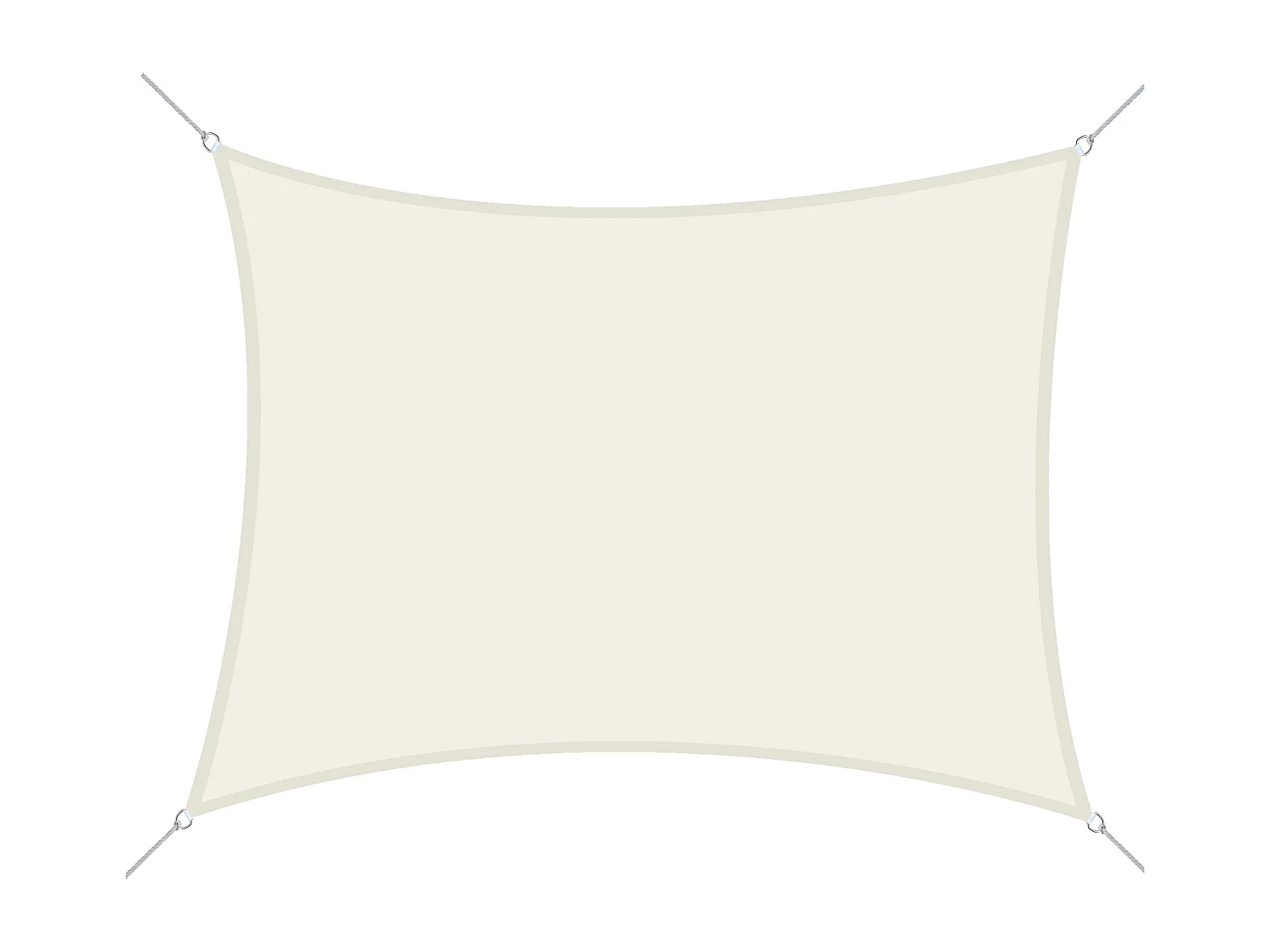 Voile d'ombrage carré 3 x 3 m polyester imperméabilisé haute densité 160 g/m² crème