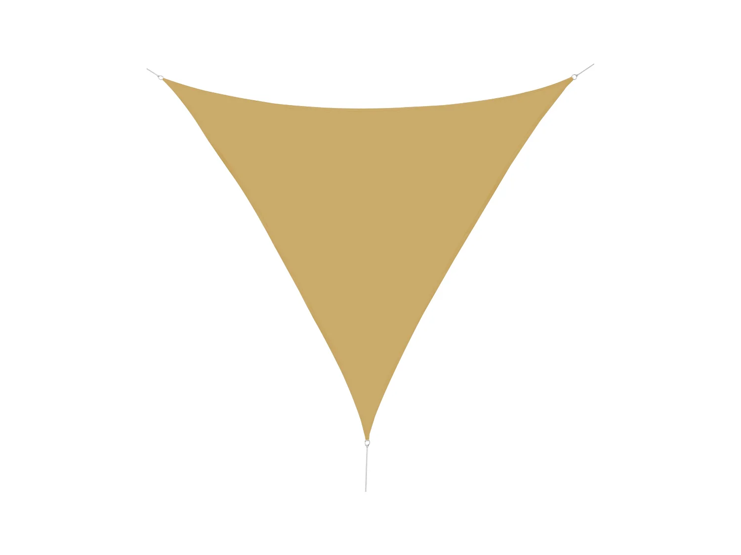 Voile d'ombrage triangulaire grande taille 3 x 3 x 3 m polyester haute densité résistant aux UV coloris sable