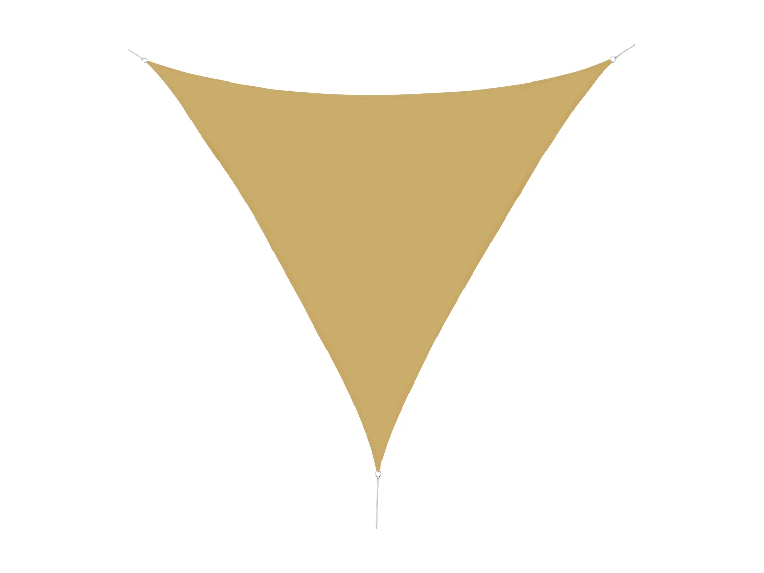 Voile d'ombrage triangulaire grande taille 3 x 3 x 3 m polyester haute densité résistant aux UV coloris sable