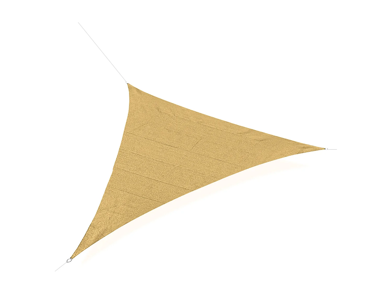 Voile d'ombrage triangulaire grande taille 5 x 5 x 5 m polyéthylène haute densité résistant aux UV sable