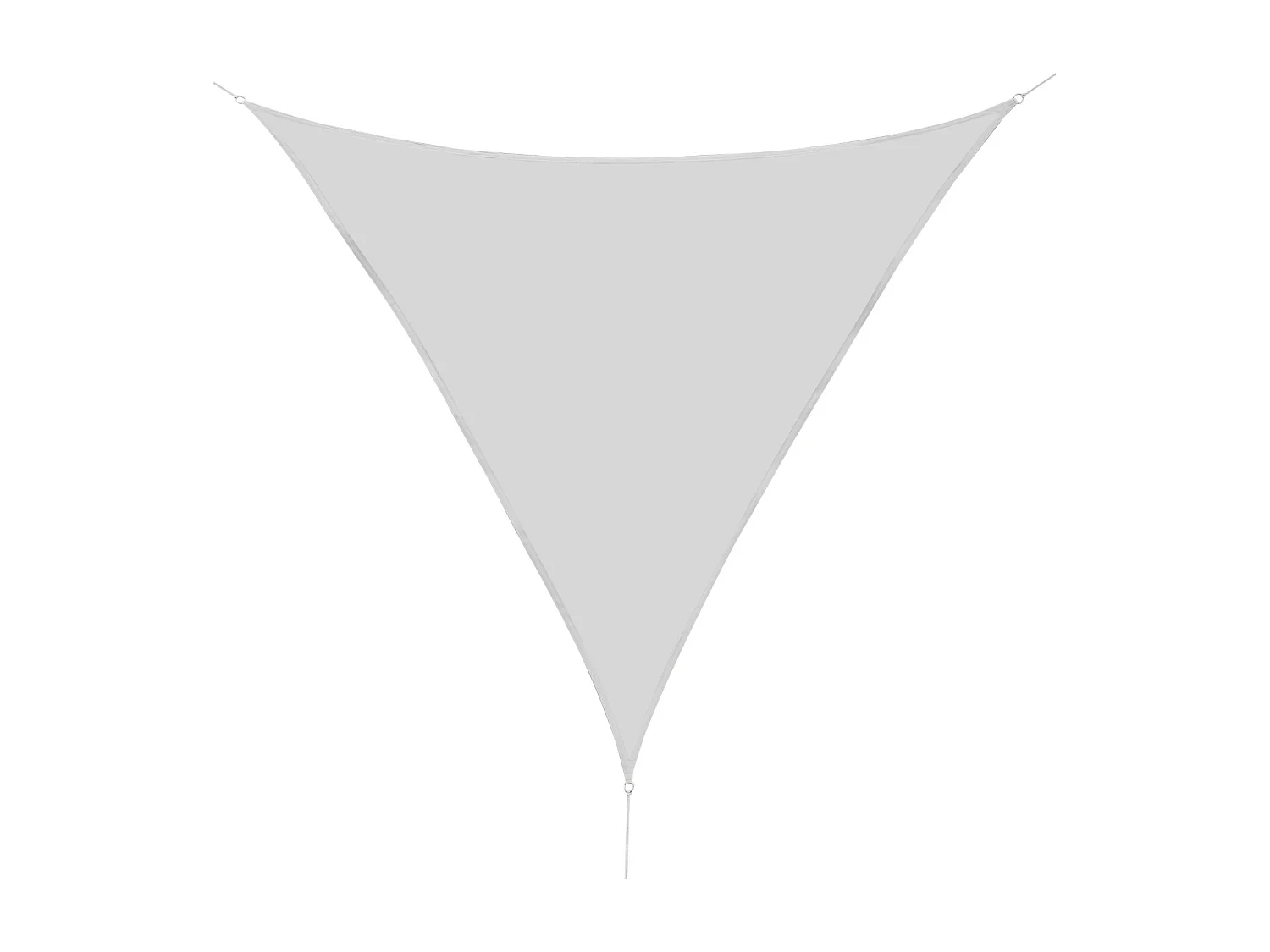 Voile d'ombrage triangulaire grande taille 4 x 4 x 4 m polyester imperméabilisé haute densité 160 g/m² gris
