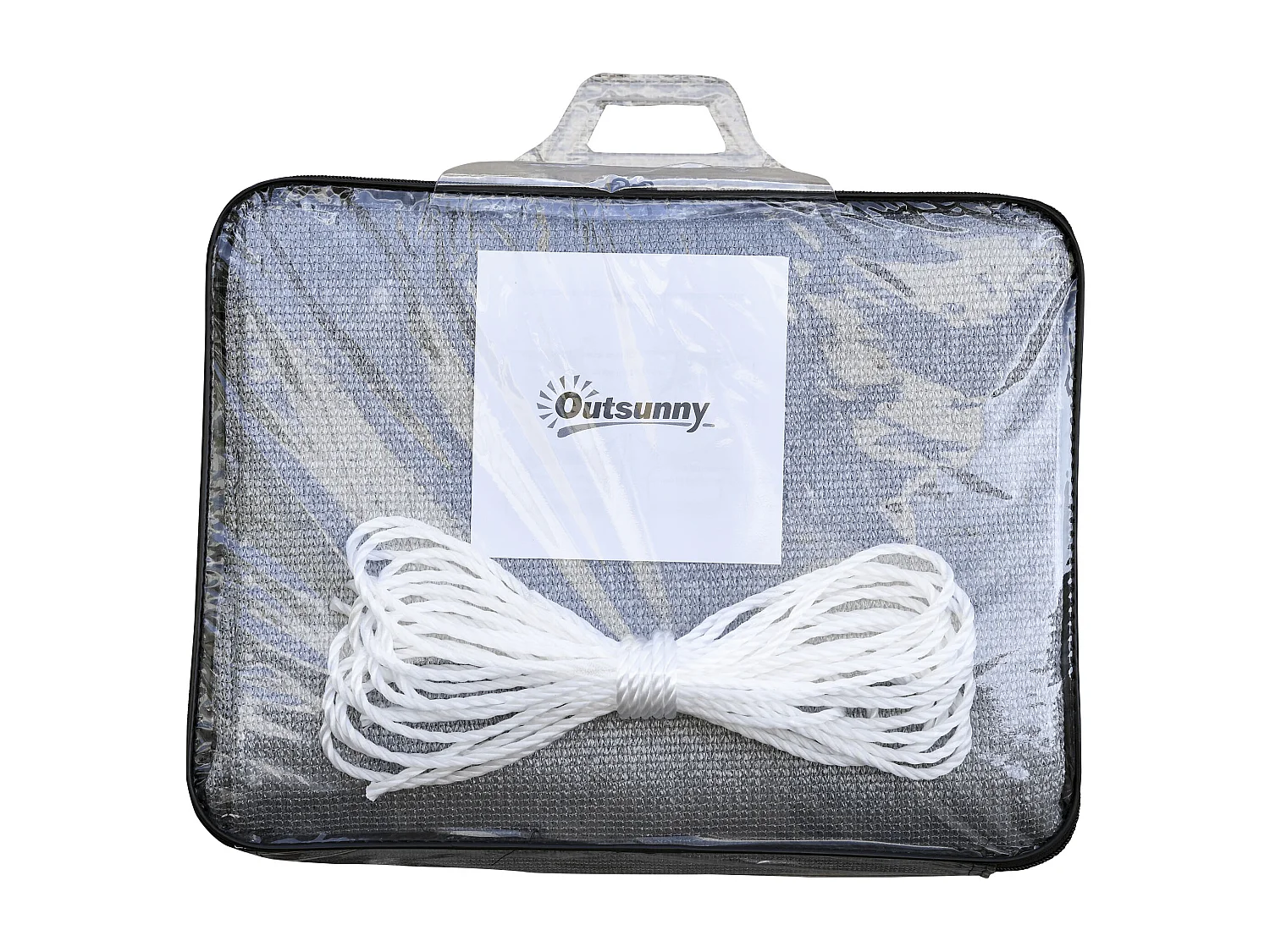 Voile d'ombrage rectangulaire 6L x 4l m HDPE gris