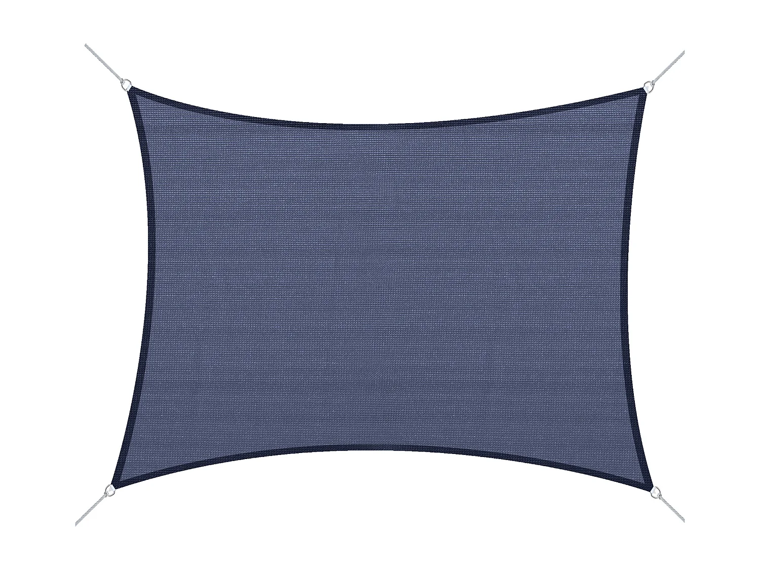 Voile d'ombrage toile solaire rectangulaire 6L x 4l m HDPE bleu