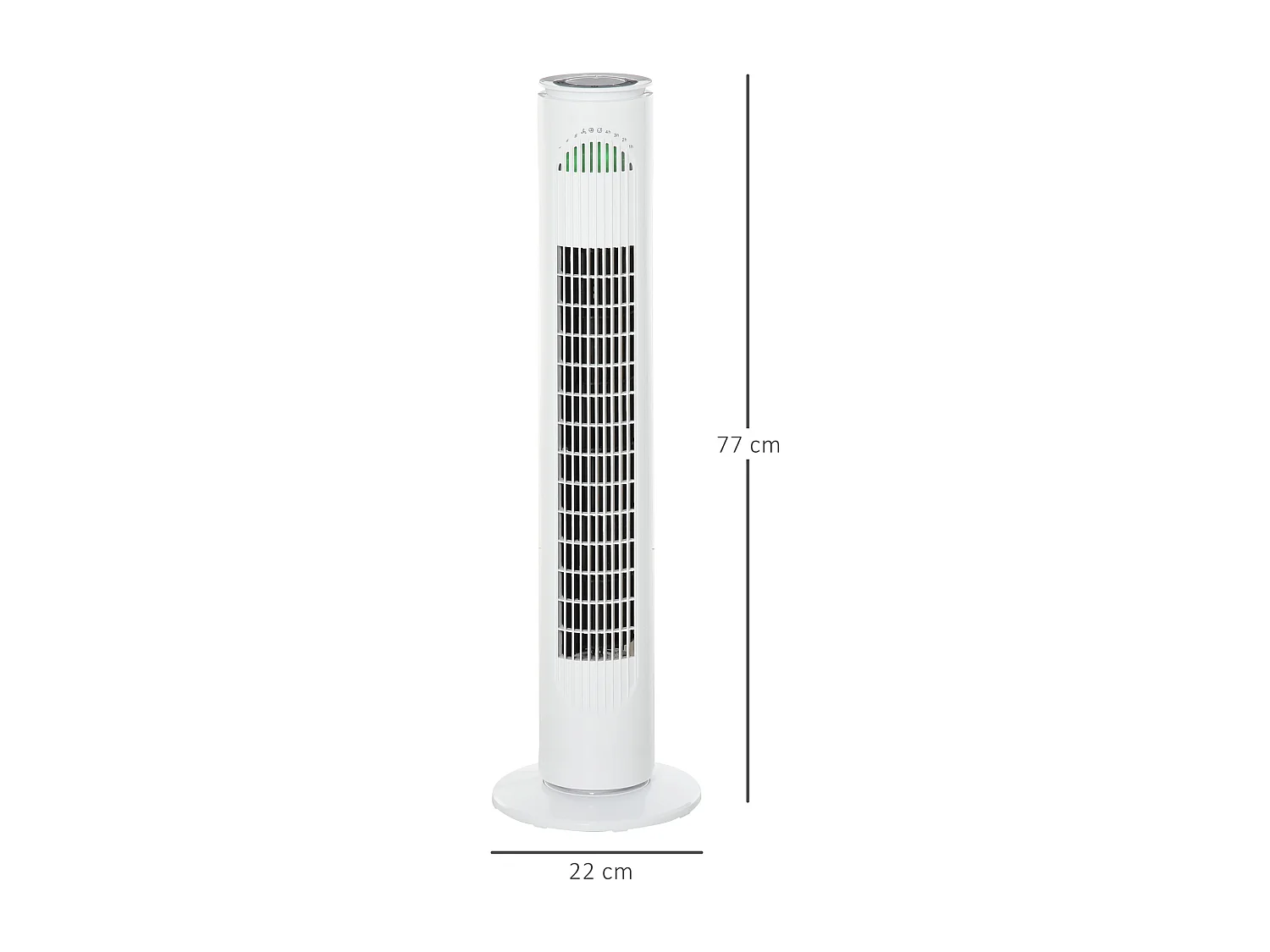 Ventilateur colonne tour oscillant 45 W silencieux télécommande incluse minuterie 3 modes 3 vitesses blanc