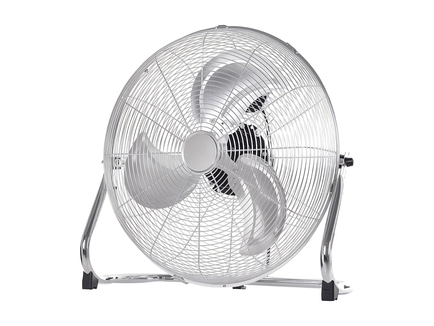 HOMCOM Grand ventilateur de bureau Ø 51 cm silencieux puissant 100 W 3 vitesses tête réglable gris métal