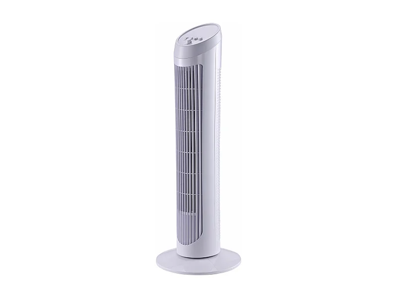 HOMCOM Ventilateur colonne tour oscillant silencieux 45 W 3 vitesses 27L x 27l x 75H cm blanc