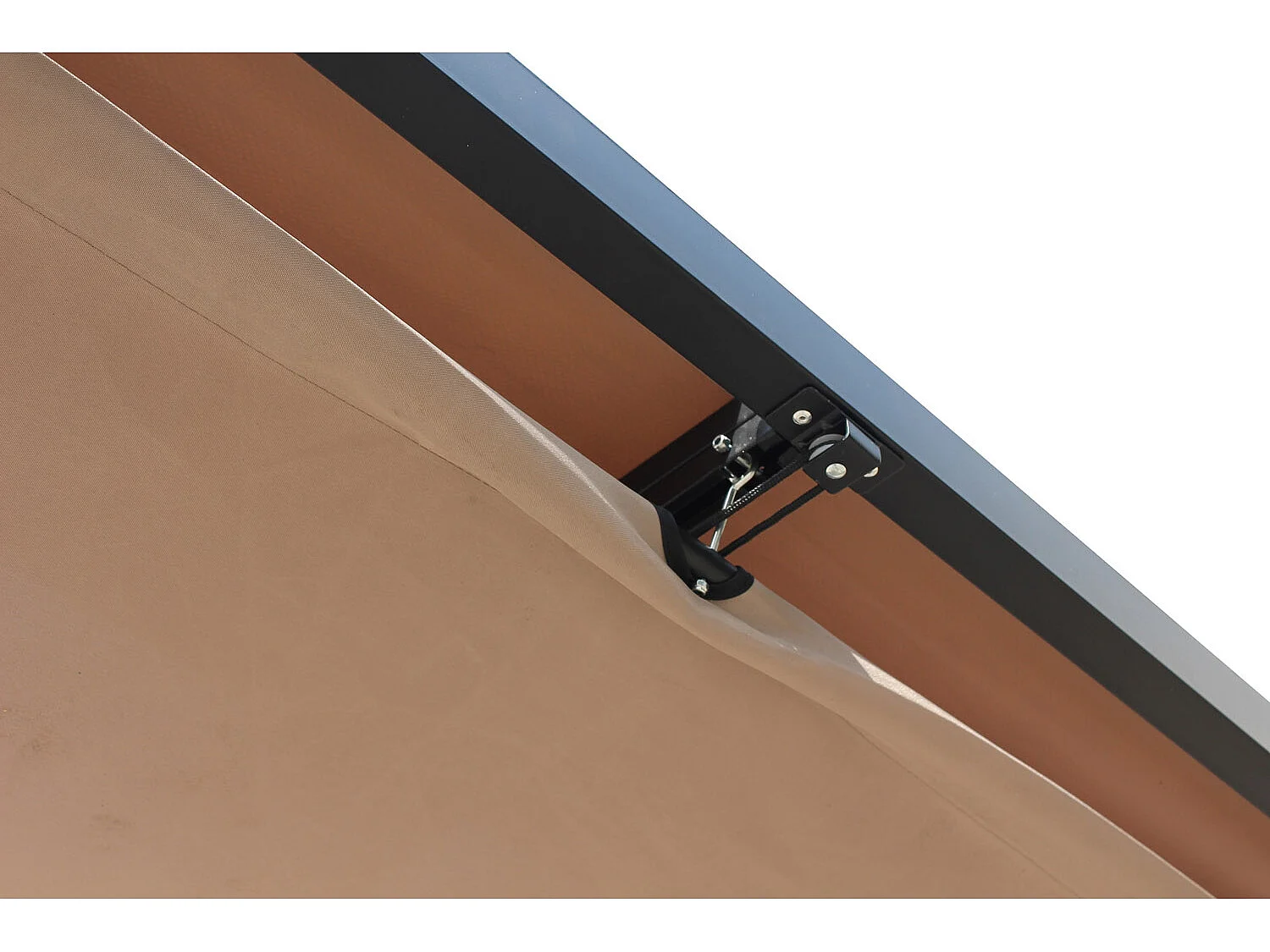 Pergola autoportante 3 x 3 m en acier avec toile taupe TUSA