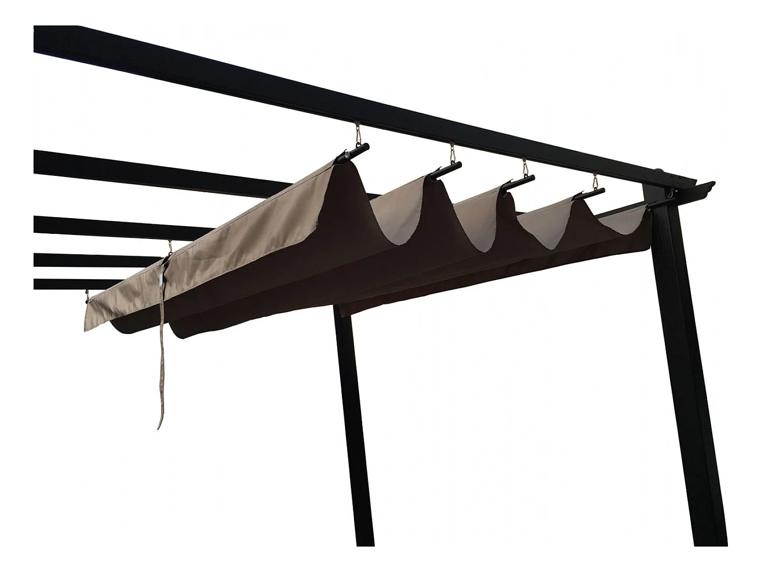 Gazebo autoportante alluminio e telo grigio tortora 3 x 3 m REGIA