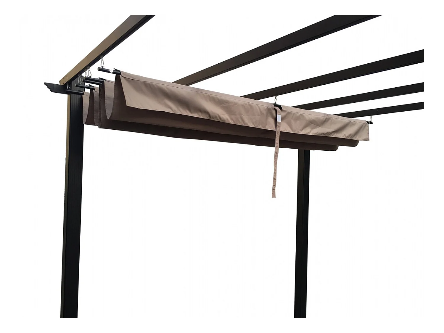 Gazebo autoportante alluminio e telo grigio tortora 3 x 3 m REGIA