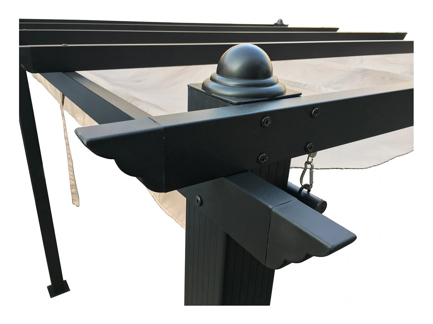 Gazebo autoportante alluminio e telo grigio tortora 3 x 3 m REGIA