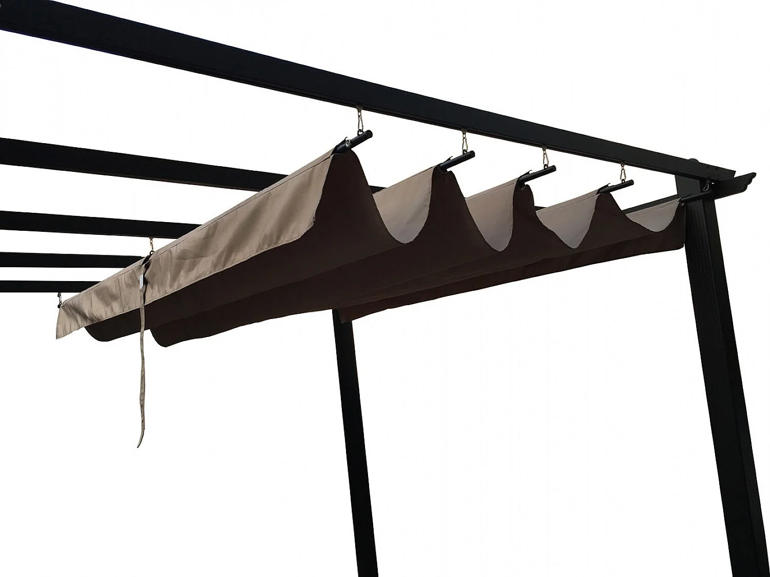 Tonnelle autoportante 3 x 3 m en aluminium et toile taupe REGIA