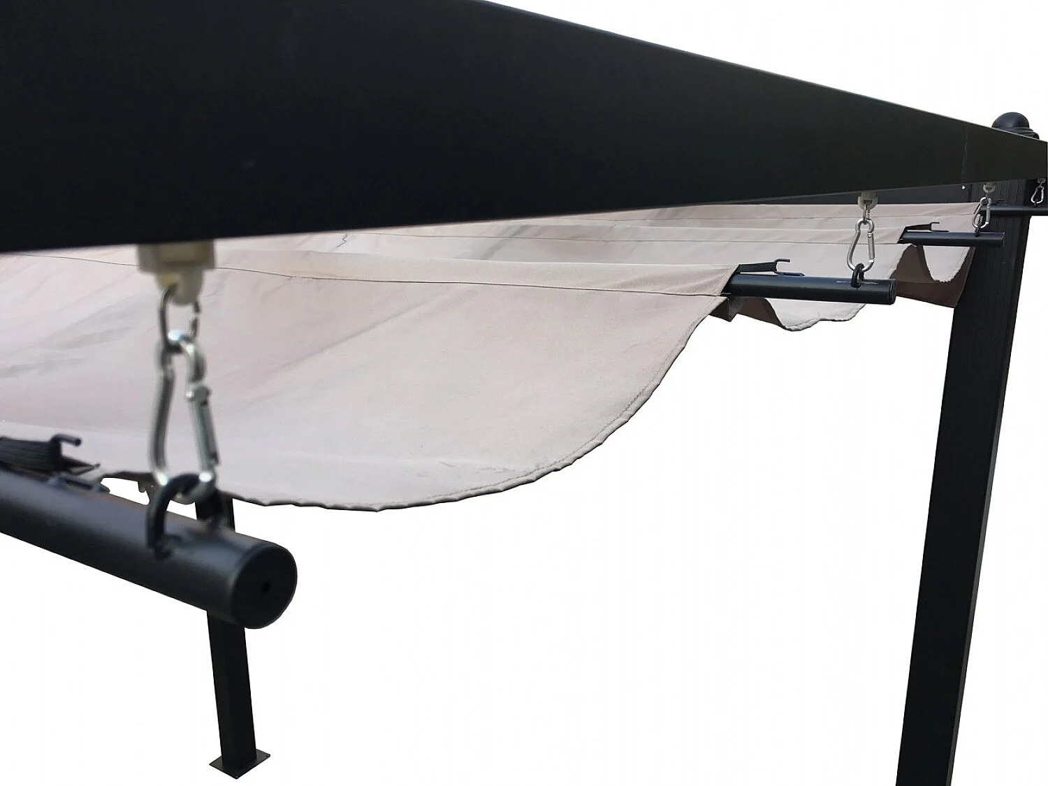 Tonnelle autoportante 3 x 3 m en aluminium et toile taupe REGIA