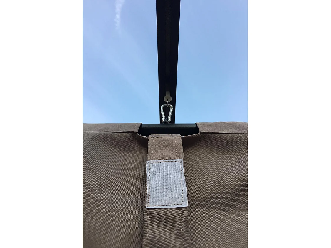 Tonnelle autoportante 3 x 3 m en aluminium et toile taupe REGIA