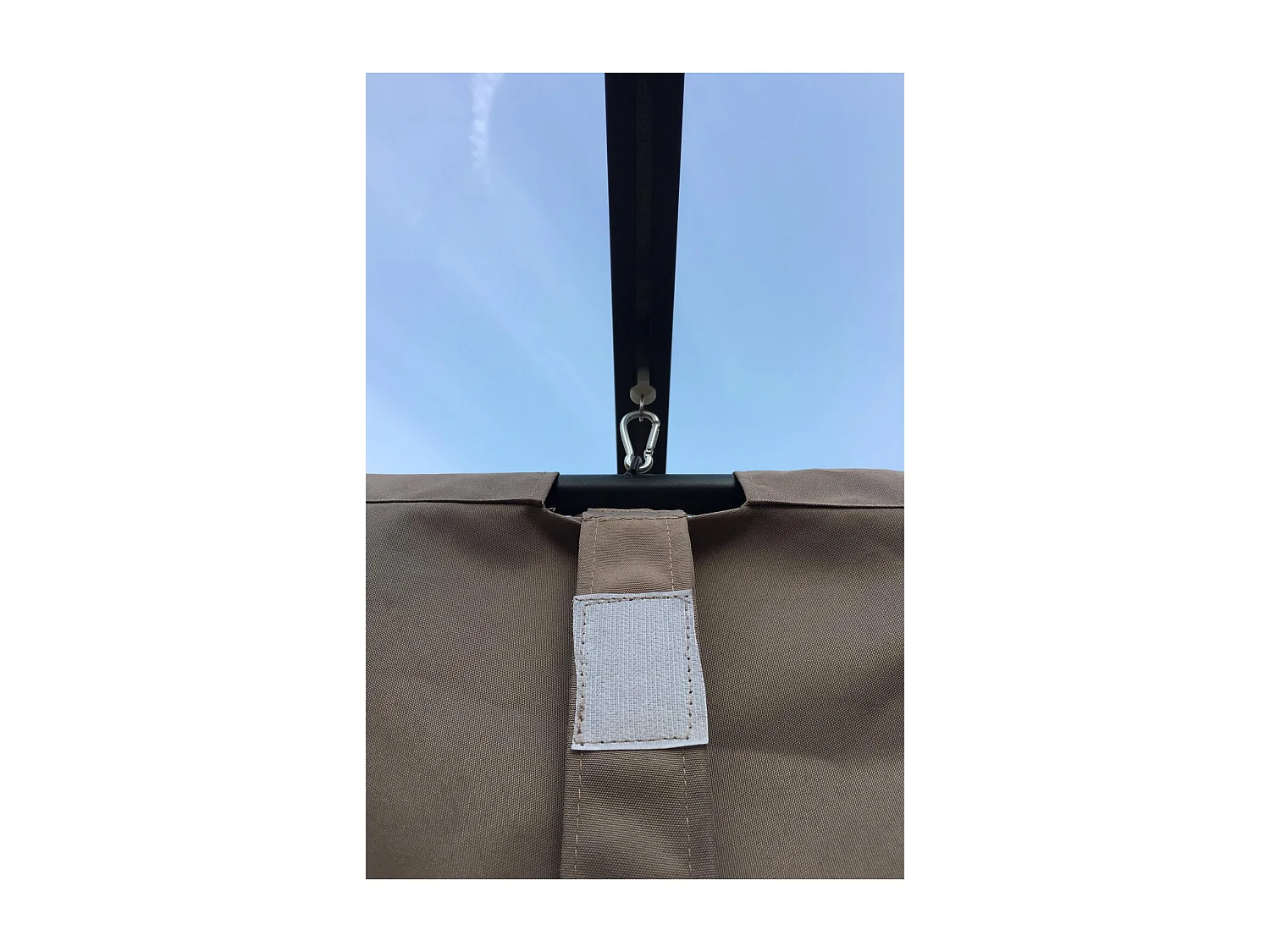 Tonnelle autoportante 3 x 3 m en aluminium et toile taupe REGIA