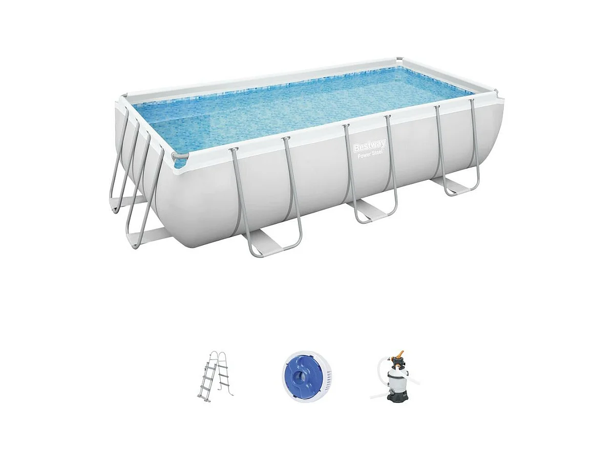Piscine tubulaire rectangulaire 4,04 x 2,01 x 1 m HAWI