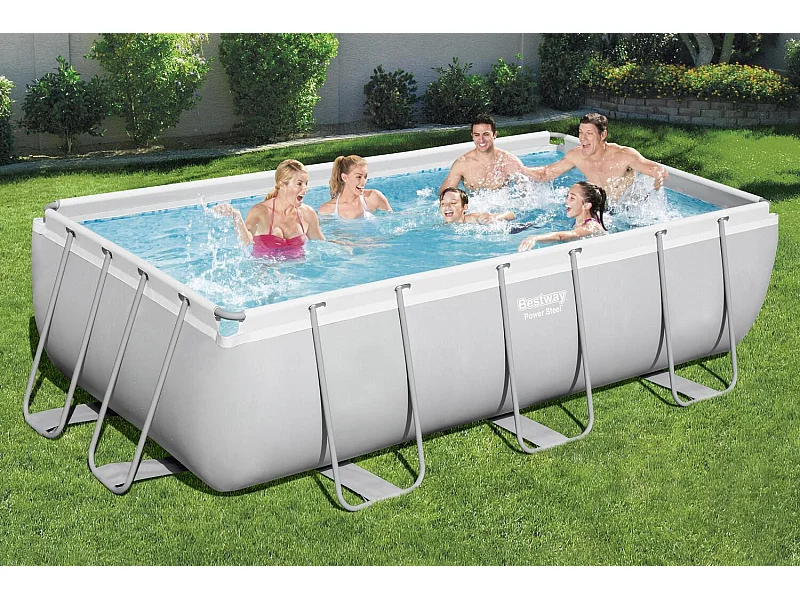 Piscine tubulaire rectangulaire 4,04 x 2,01 x 1 m HAWI