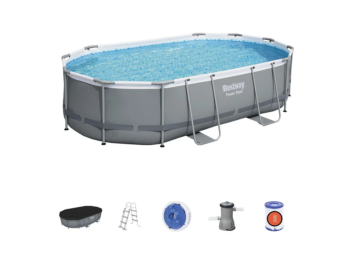 Piscine tubulaire ovale 4,88 x 3,05 x 1,07 m KAILUA