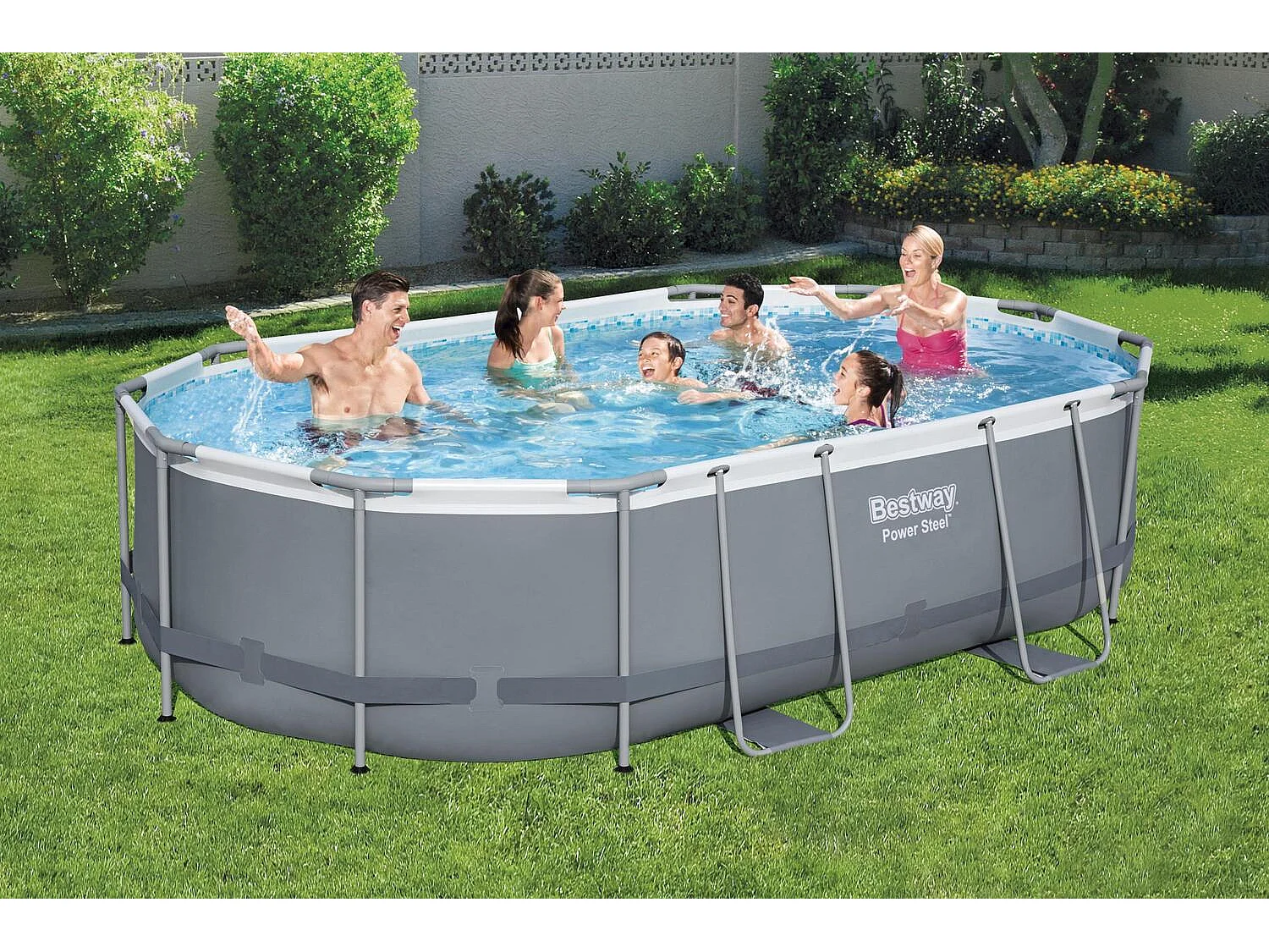 Piscine tubulaire ovale 4,88 x 3,05 x 1,07 m KAILUA