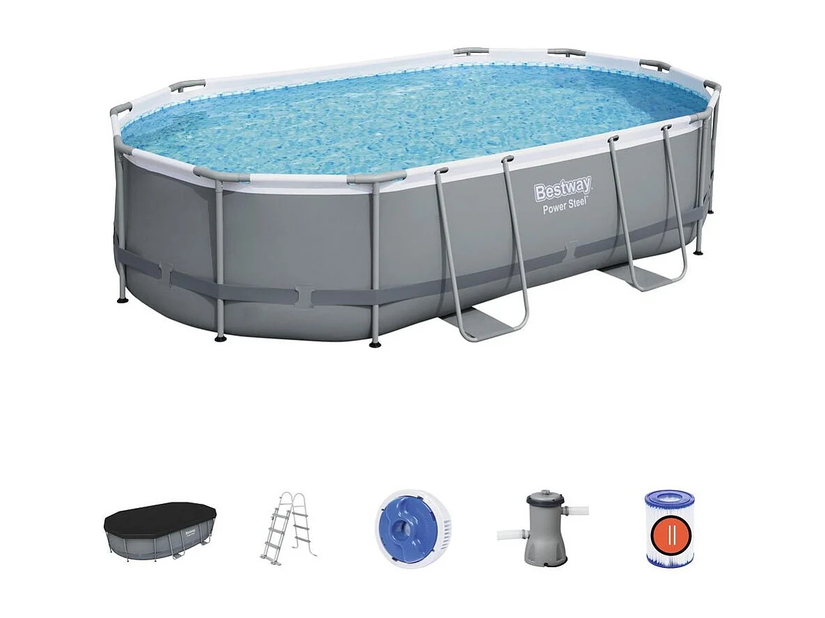 Piscine tubulaire ovale 4,88 x 3,05 x 1,07 m KAILUA