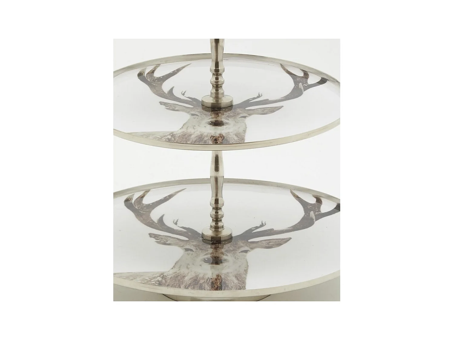 Serviteur muet en aluminium et résine à motif cerf