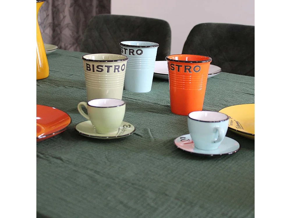 Tazze colorate Brasserie bistrot (Set di 6)