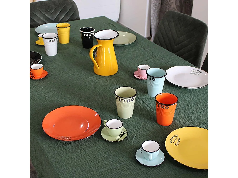 Tazze colorate Brasserie bistrot (Set di 6)