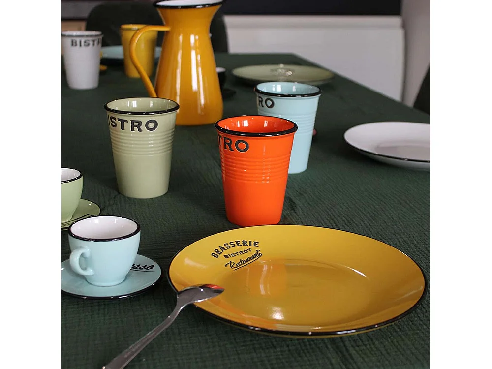 Tazze colorate Brasserie bistrot (Set di 6)
