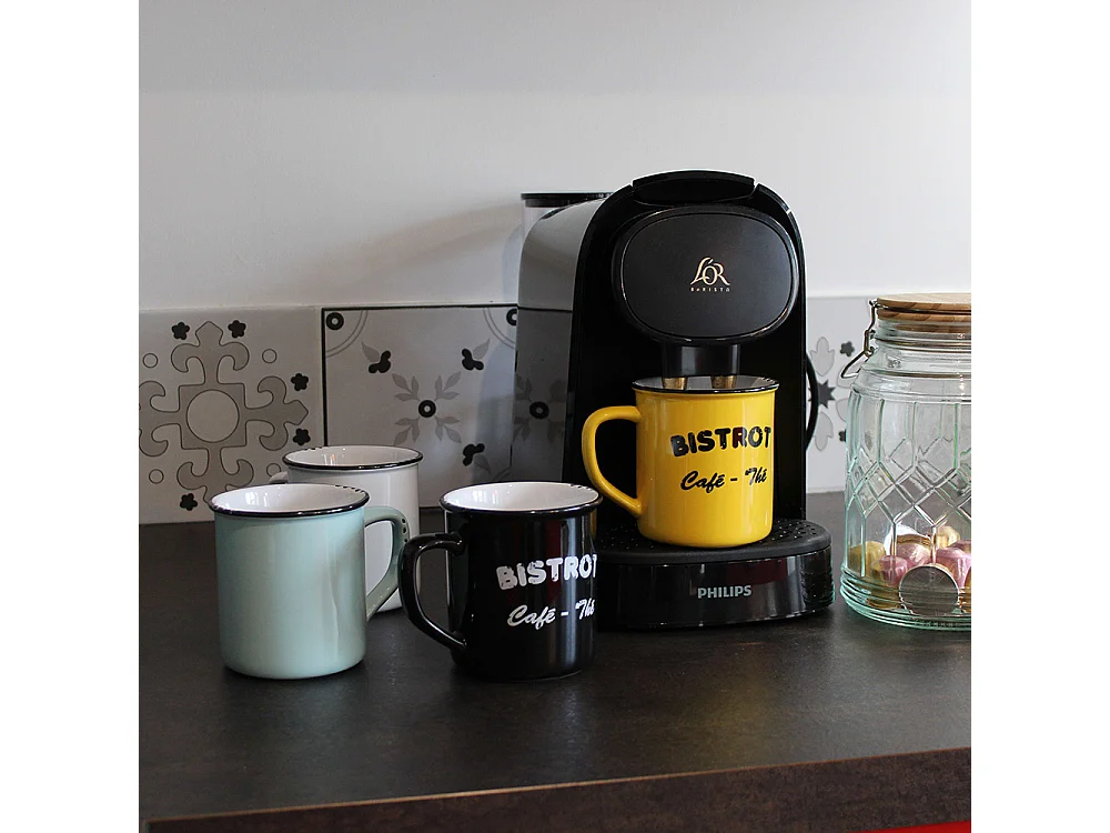 Set 4 mugs Brasserie bistrot (Lot de 4)