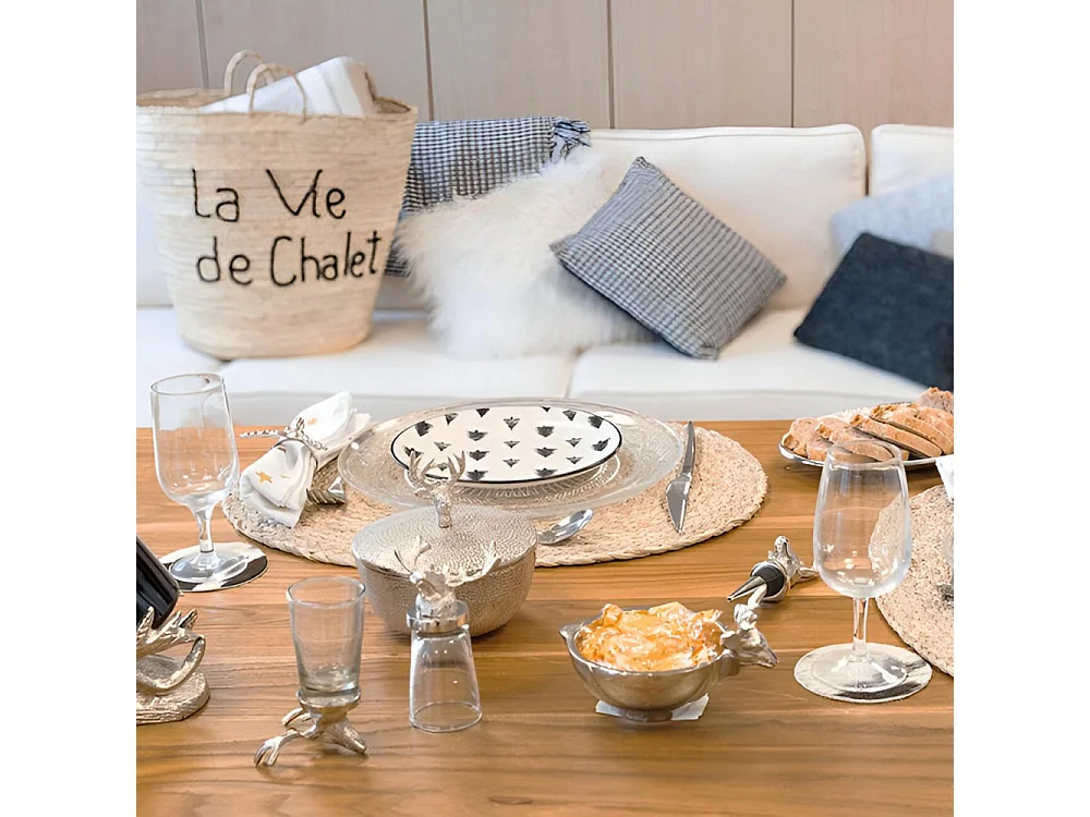 Dessous de verre en peau de vache (Lot de 6)