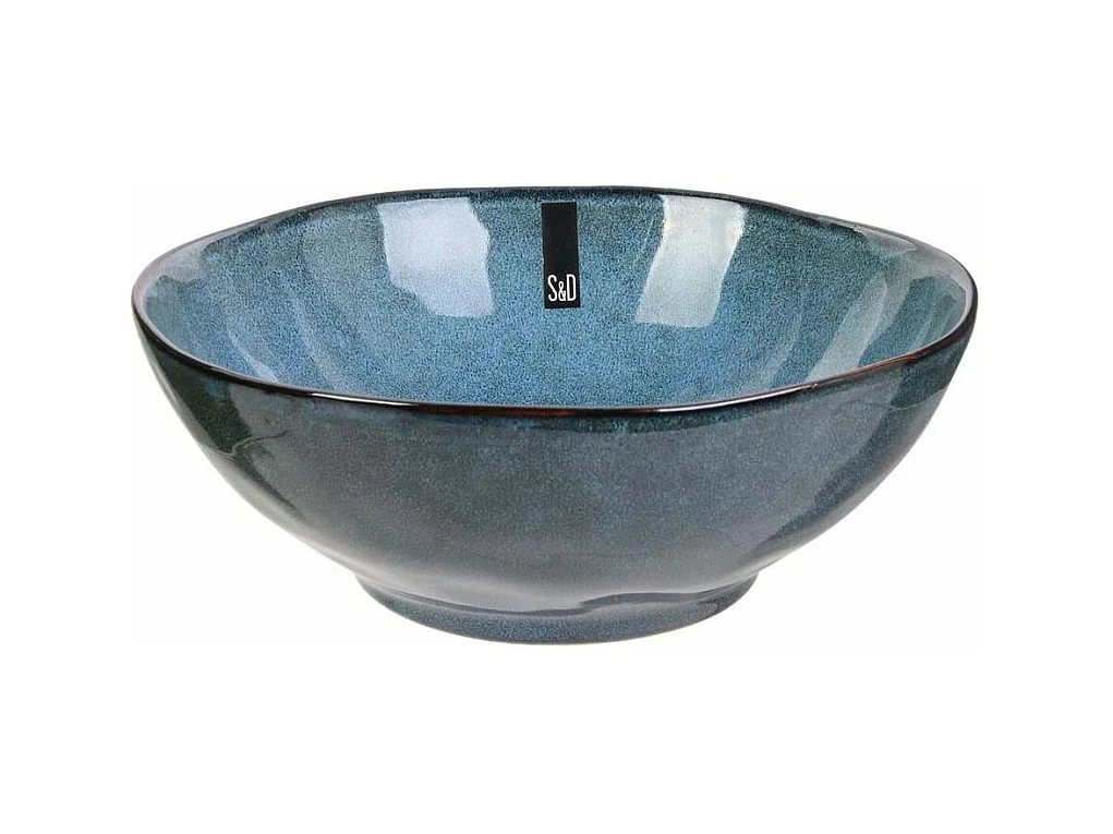Bol en grès bleu 80 cl Au grès du temps Lot de 6