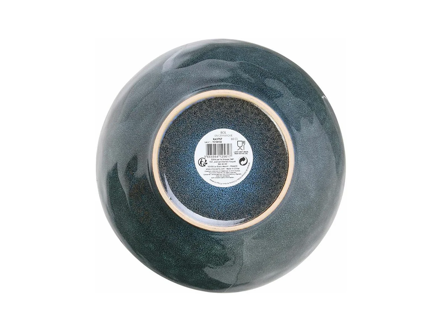 Bol en grès bleu 80 cl Au grès du temps Lot de 6