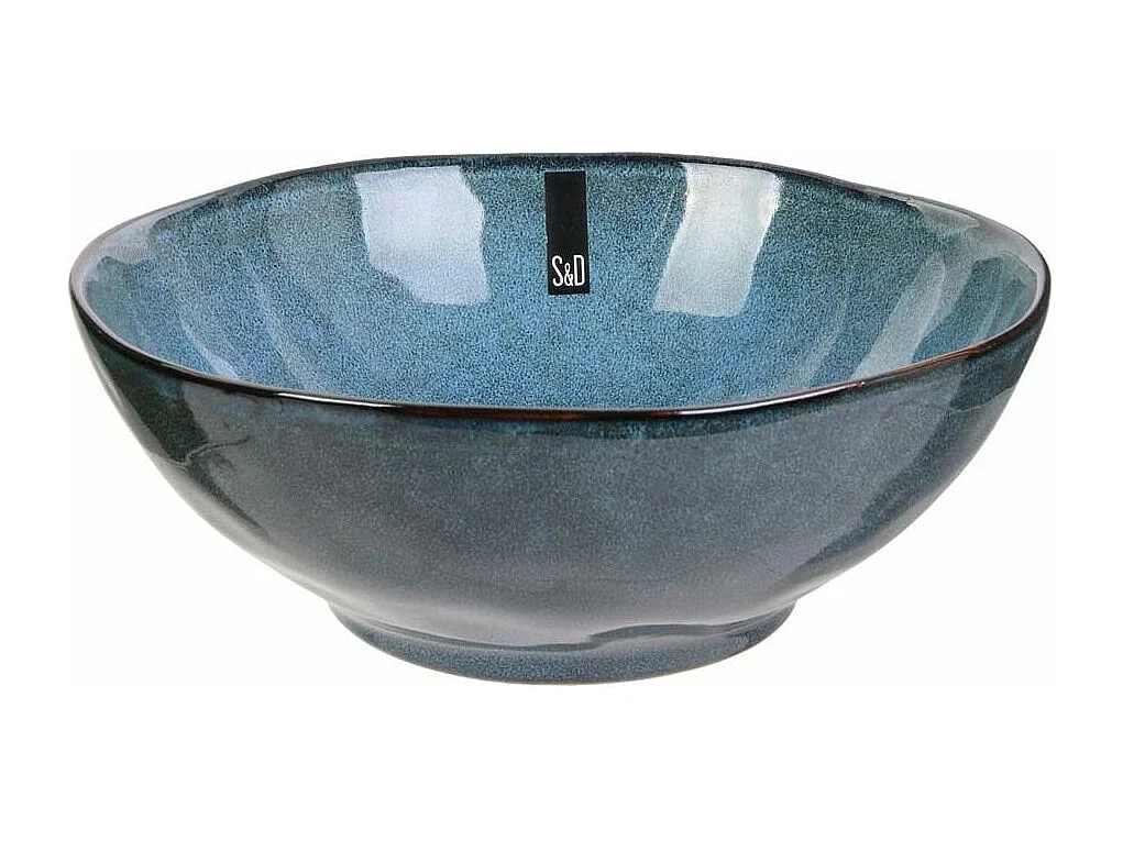 Bol en grès bleu 80 cl Au grès du temps Lot de 6