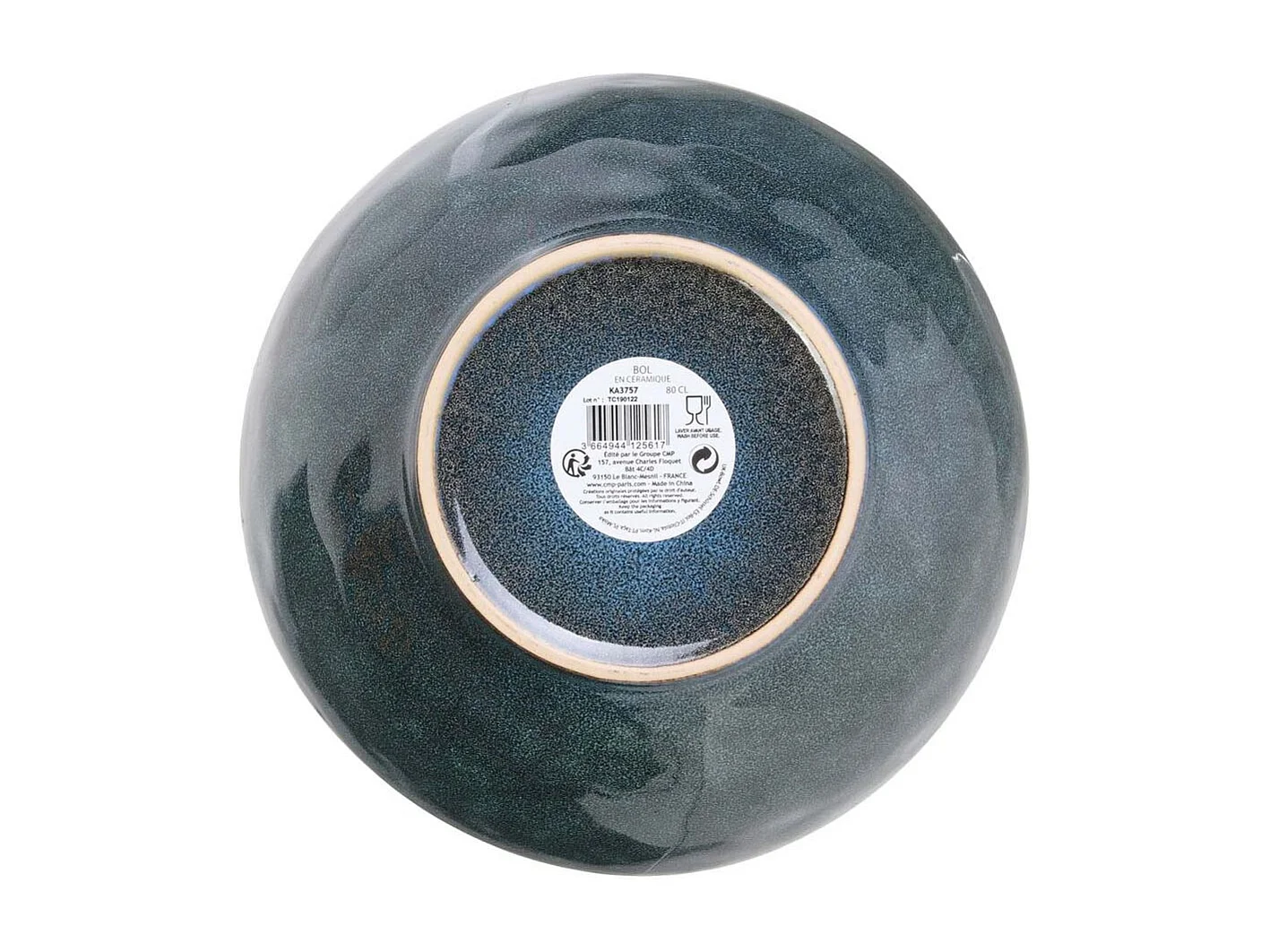 Bol en grès bleu 80 cl Au grès du temps Lot de 6