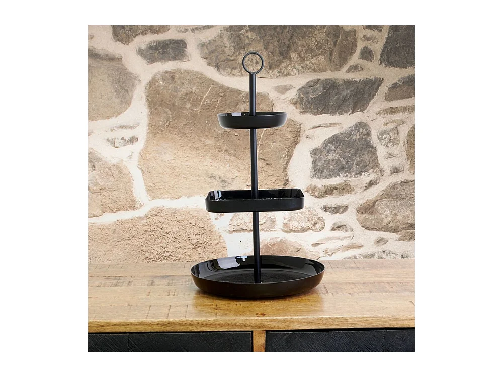 Serviteur métal et résine noir