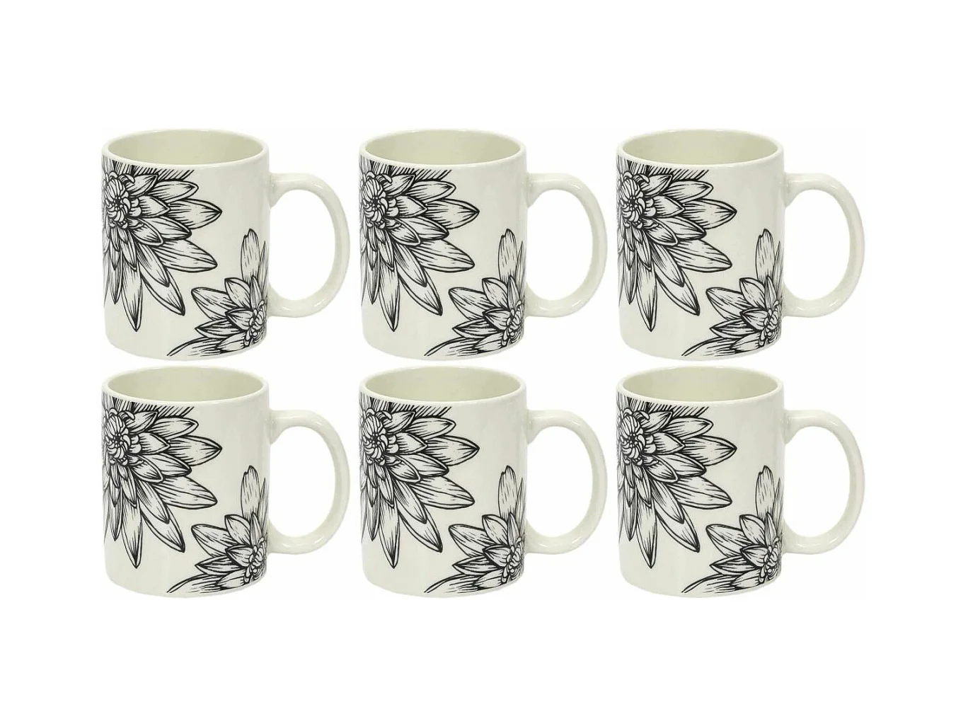 Tazza Cottage in porcellana da 35 cl (Set di 6)