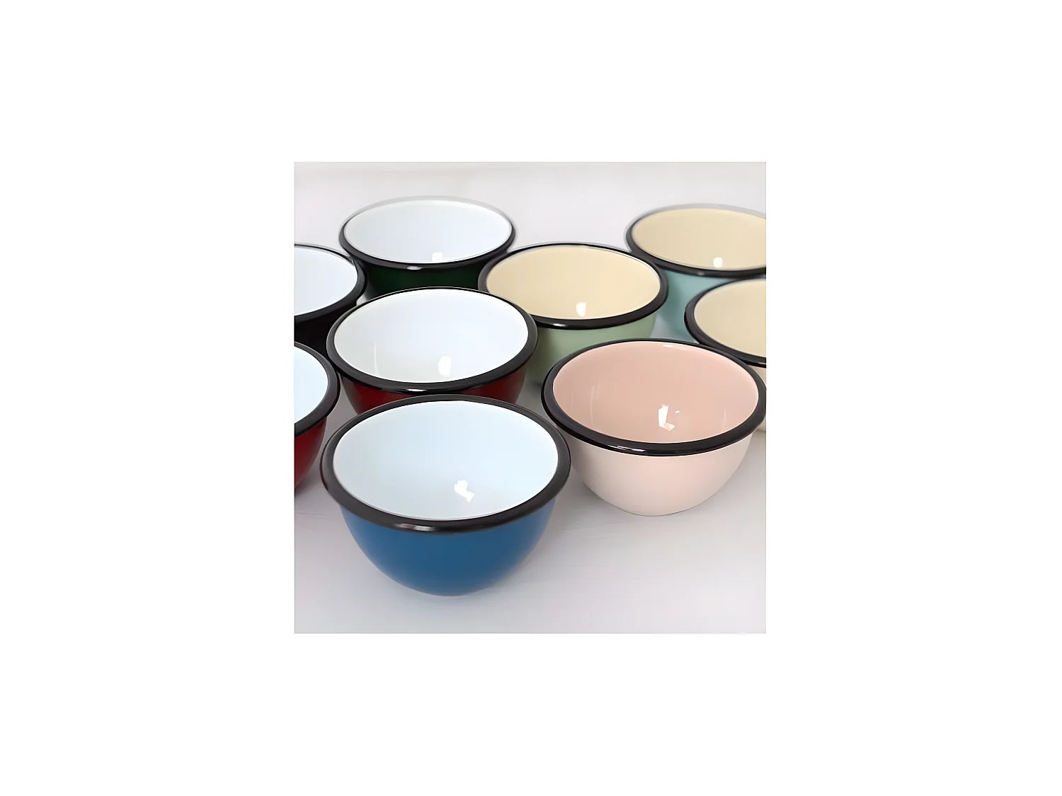 Bol en émail coloré Classic 16 cm (Lot de 3)