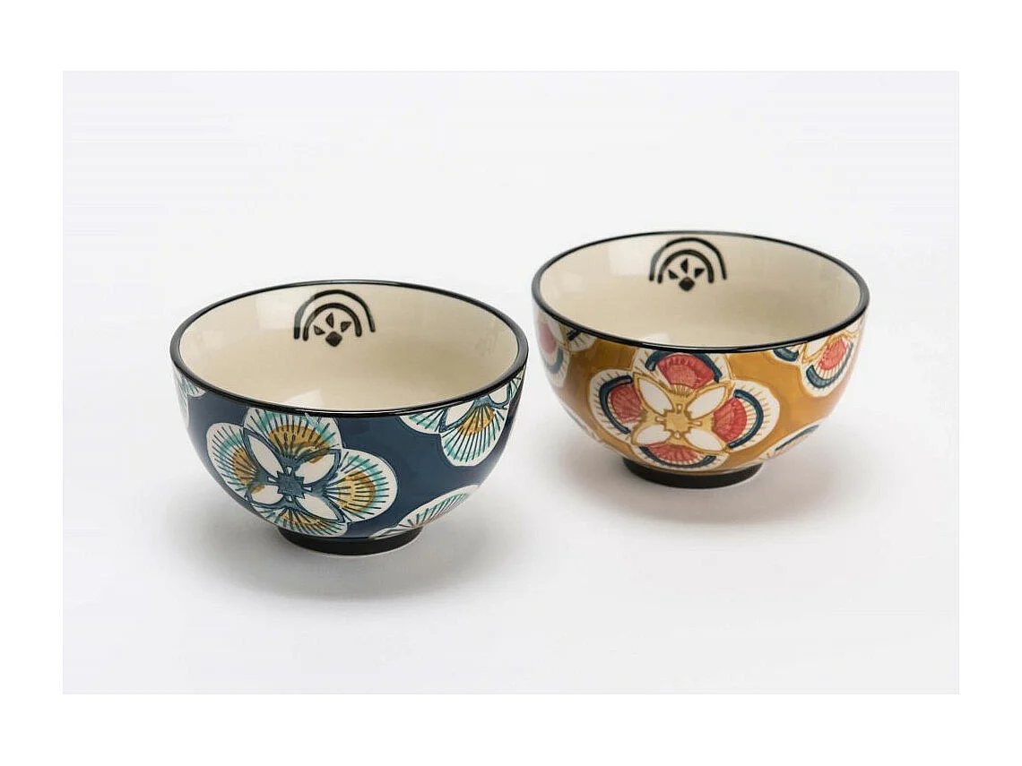 Mini ciotole Imany in gres 12 cm (Set di 2)