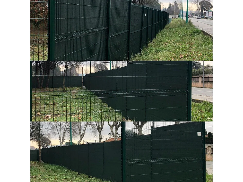 Brise vue occultant en PVC gris anthracite 25 x 1.50 m