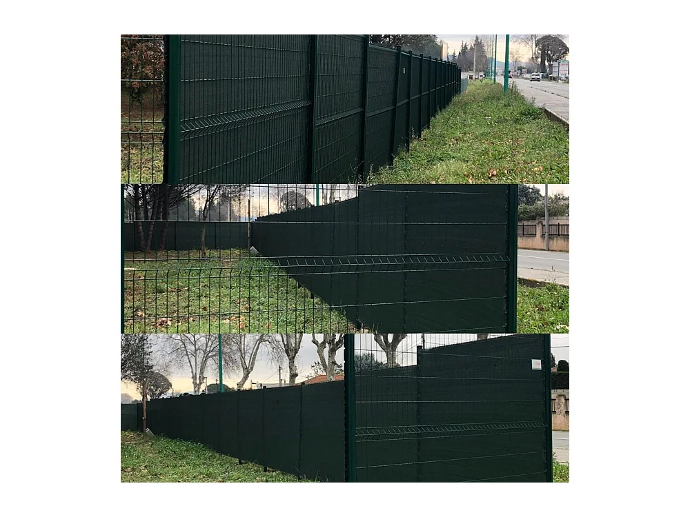 Brise vue occultant en PVC gris anthracite 25 x 1 m