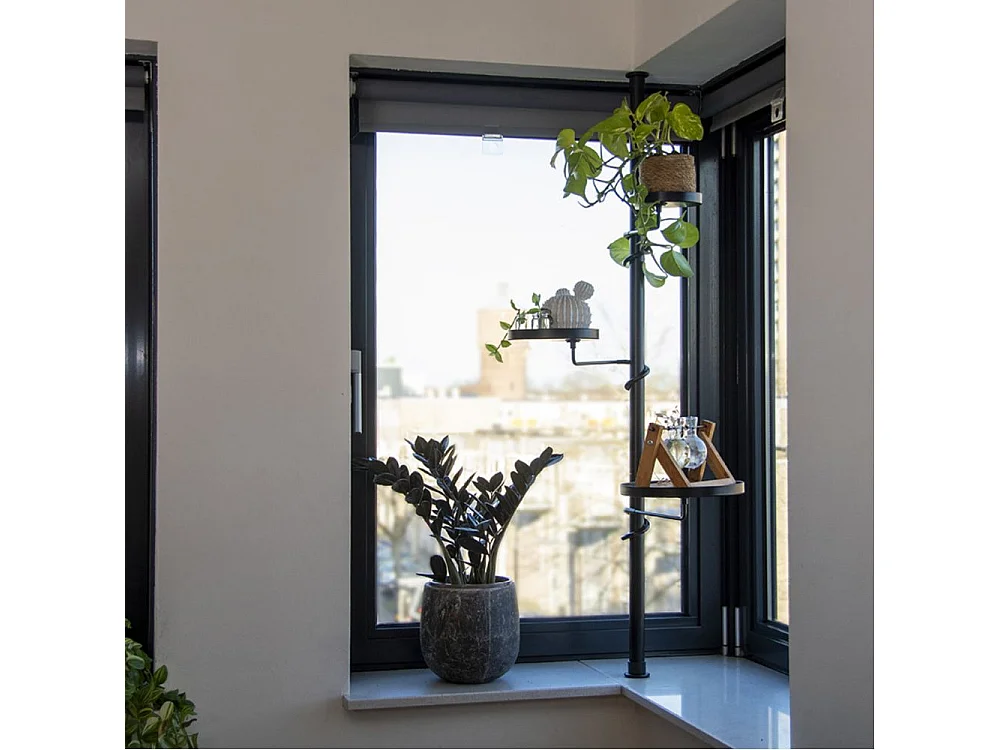 Etagère télescopique avec supports à plantes Petit modèle