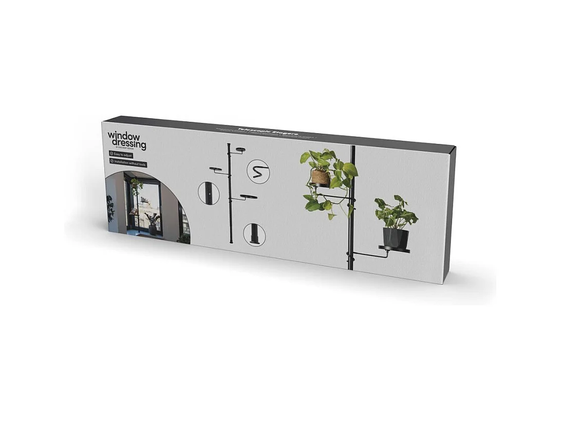 Etagère télescopique avec supports à plantes Petit modèle