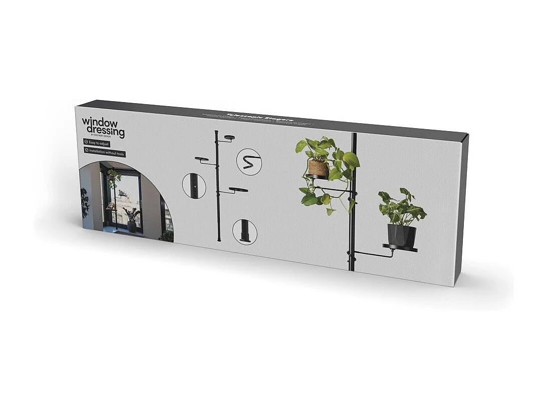 Etagère télescopique avec supports à plantes Petit modèle