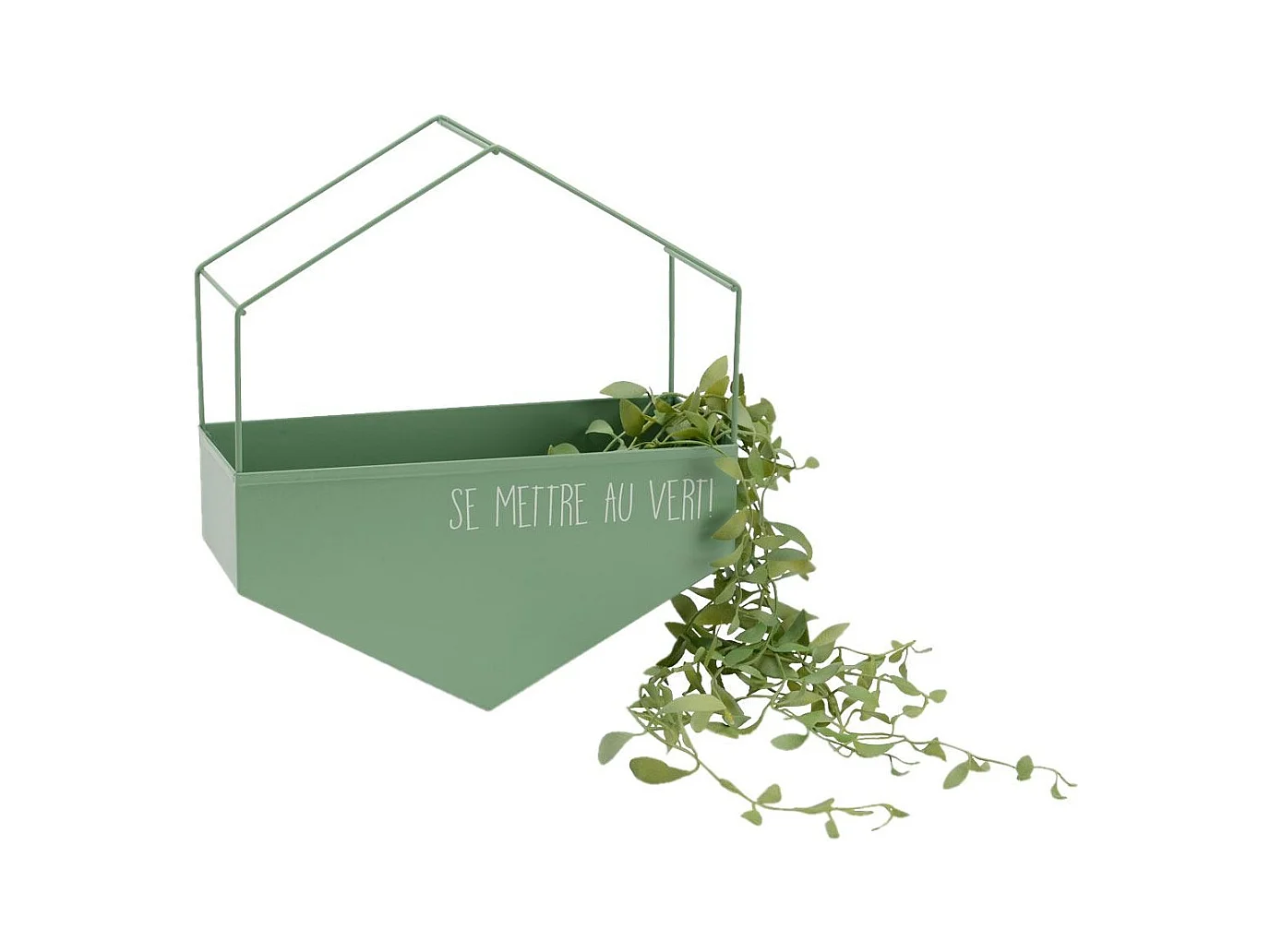 Cache-pot en métal hexagonal Se mettre au vert