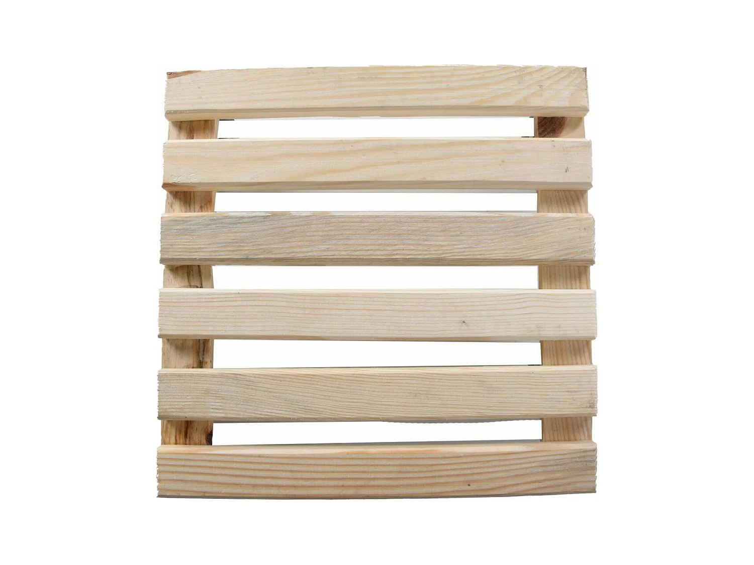 Support à roulettes en bois pour plantes d'intérieur Carré - Naturel