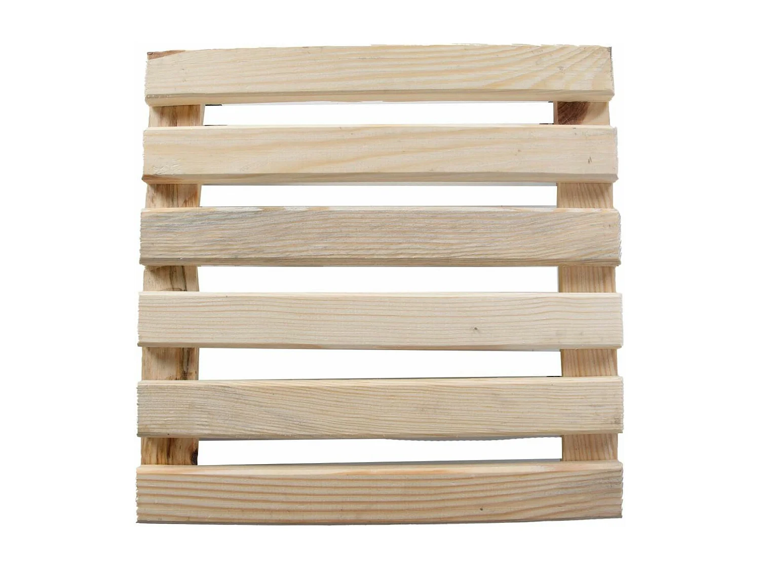 Support à roulettes en bois pour plantes d'intérieur Carré - Naturel