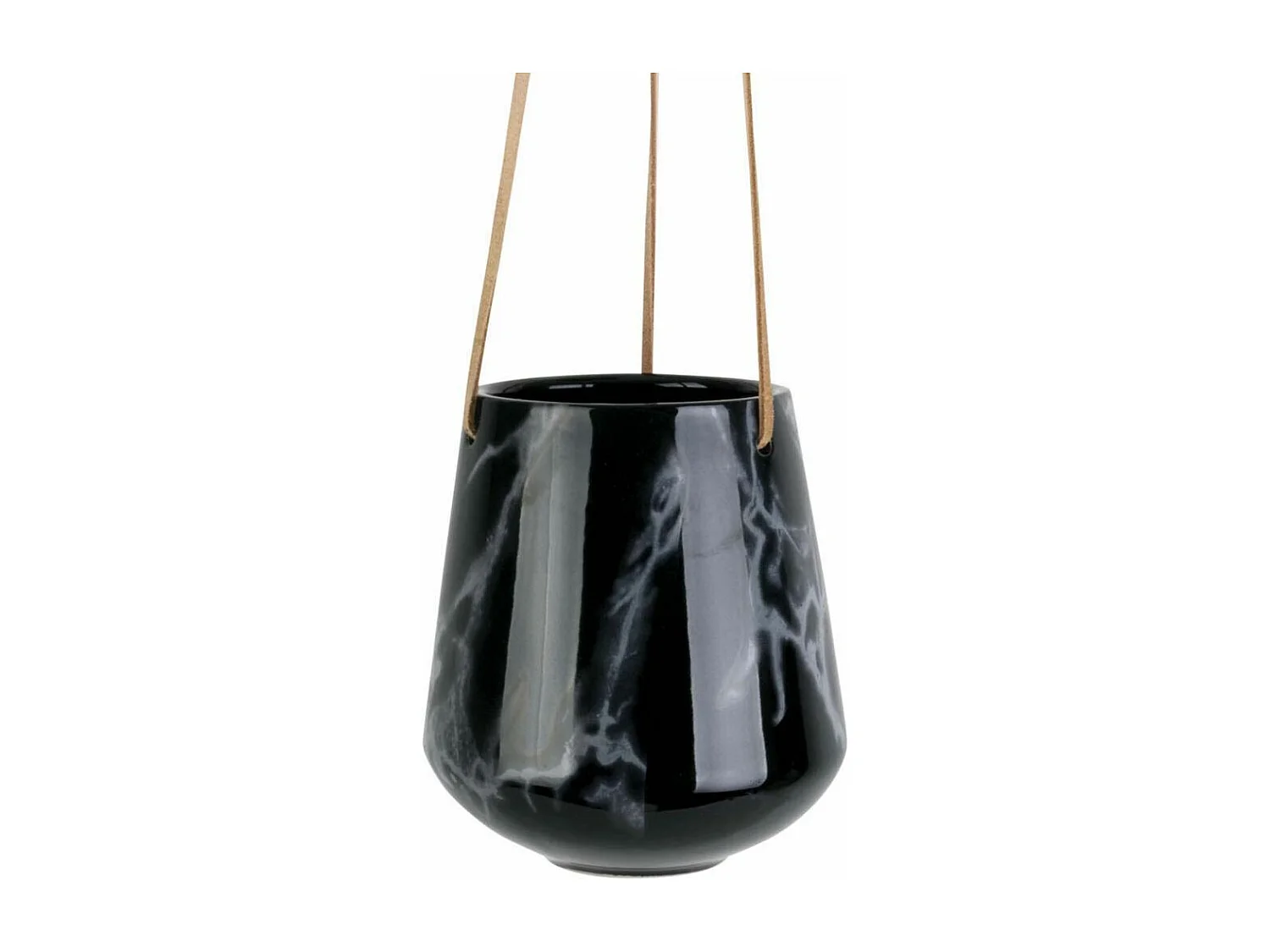 Jardinière suspendue en céramique marbrée 13.5 x 15 cm