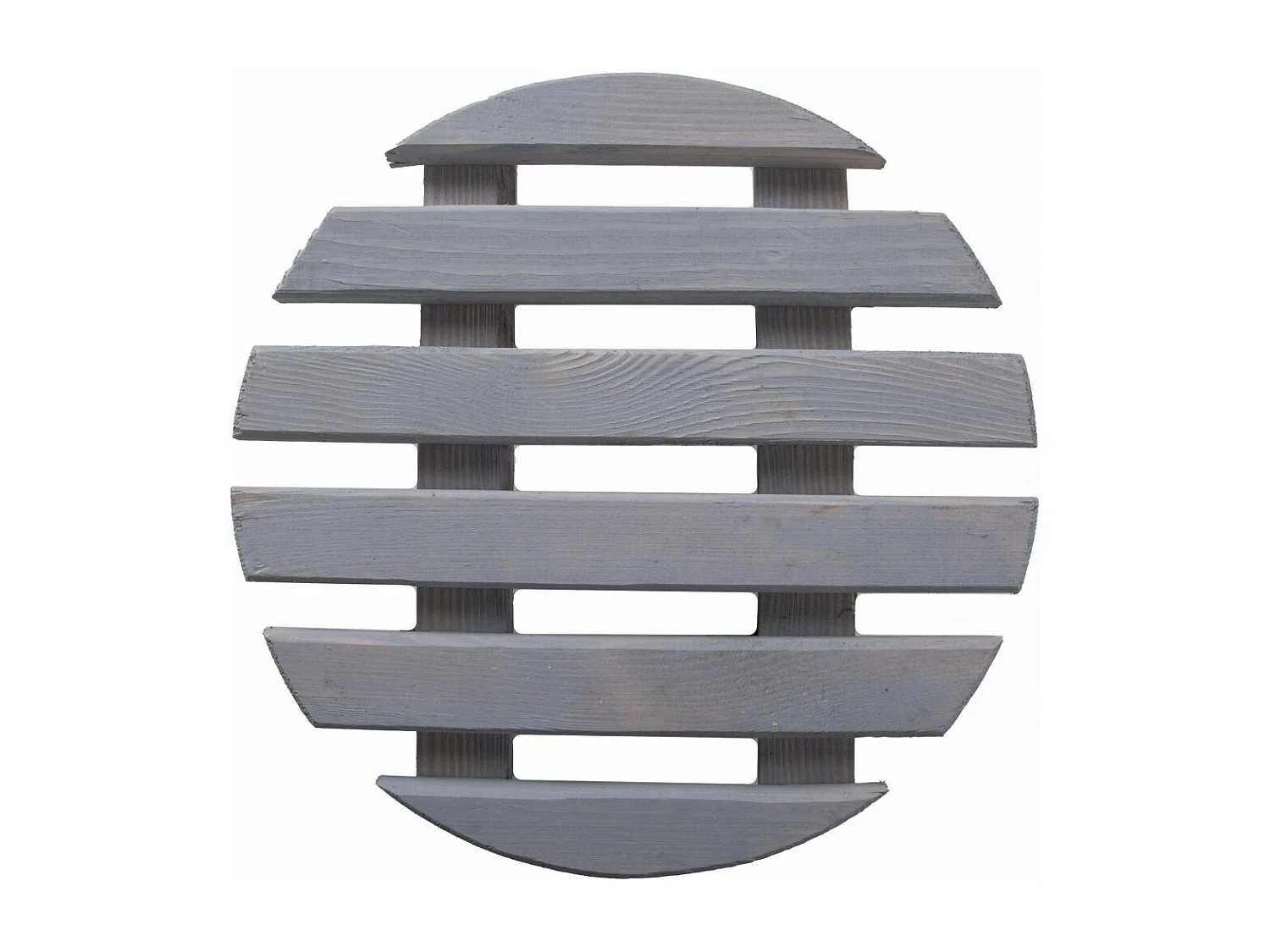 Supporto rotante in legno per piante da interno rotondo - Grigio