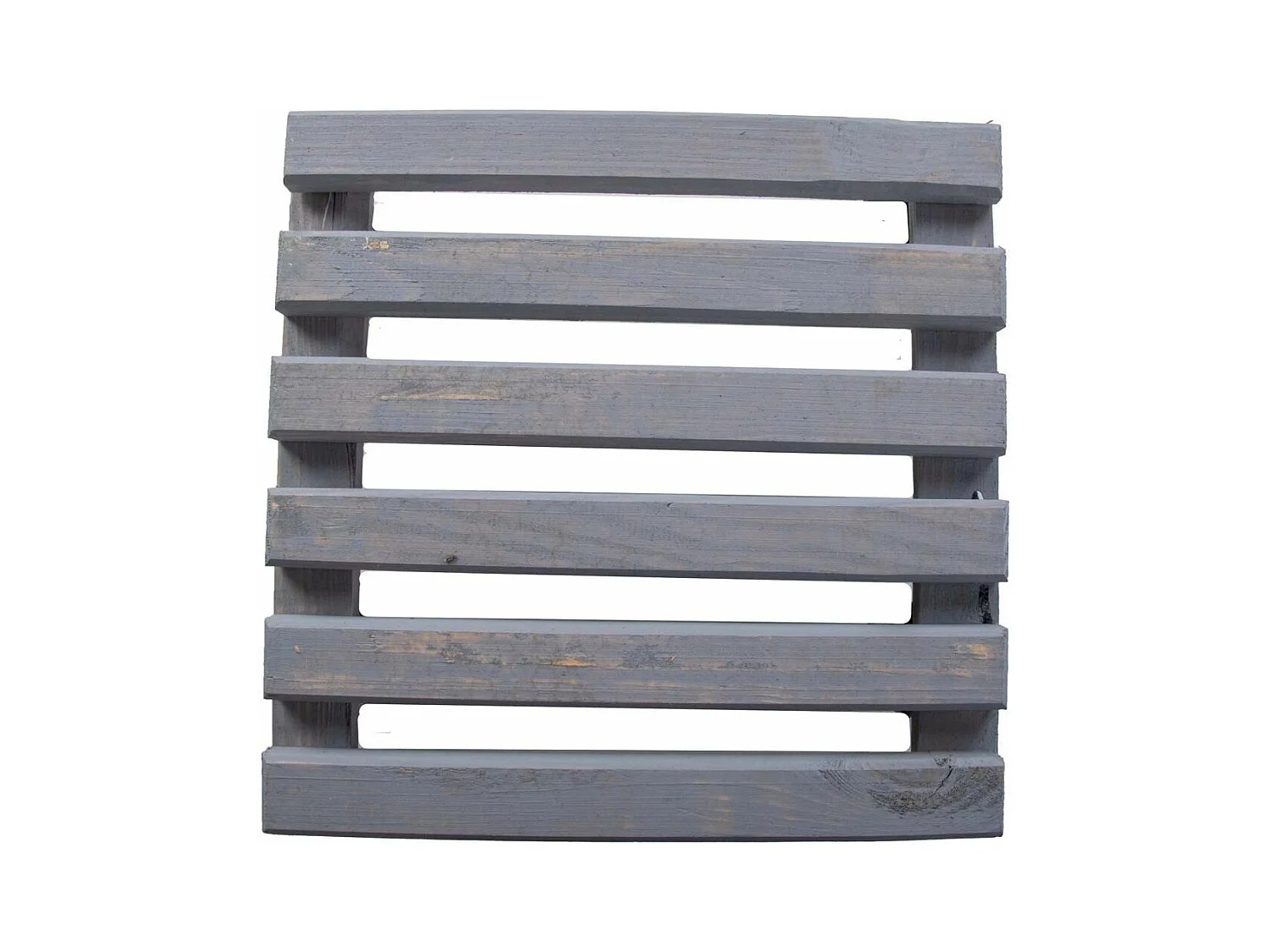 Support à roulettes en bois pour plantes d'intérieur Carré - Gris