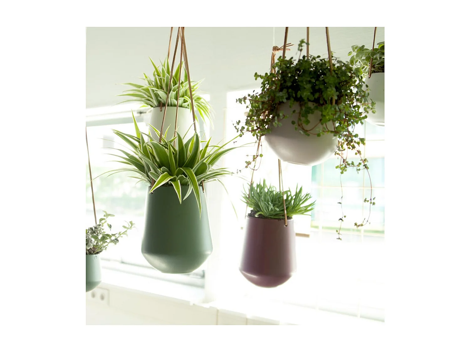 Support à plantes en céramique Skittle medium Blanc