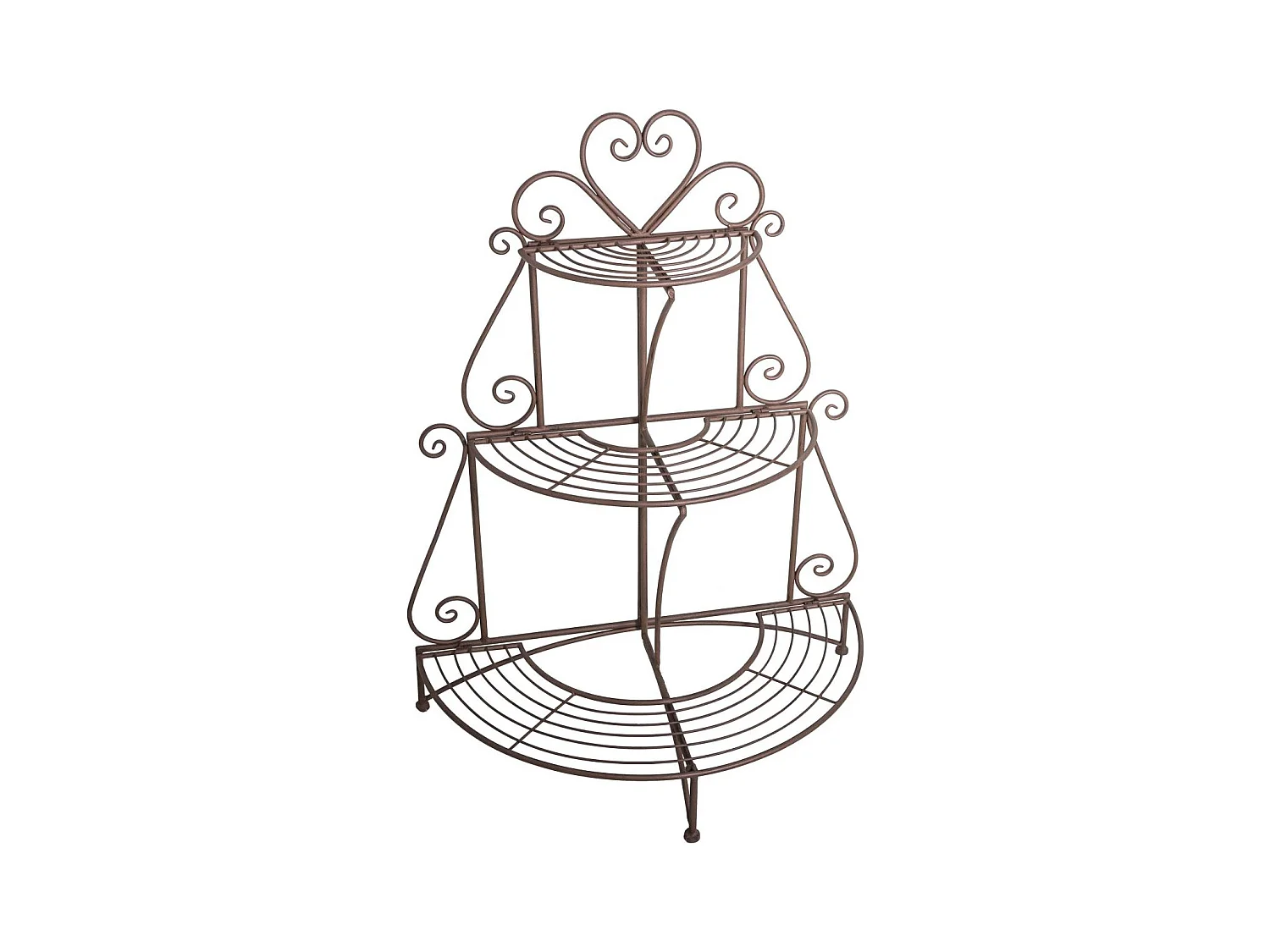 Support à plantes en fer 3 niveaux Arabesque